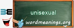 WordMeaning blackboard for unisexual